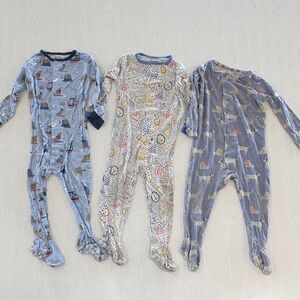 Magnetic Me Modal Footed Onesies lot of 3 12-18 month